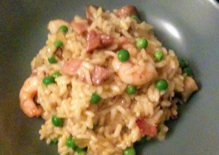 Simple Way to Make Super Quick Homemade 6 Ingredient Prawn Risotto