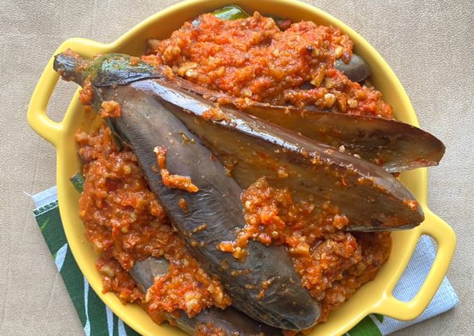 Resep Terong Balado Kacang Resep Terong Balado Kacang