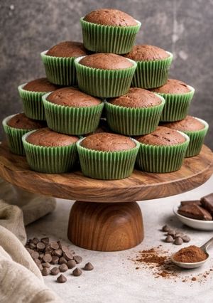 Una foto de Muffins super chocolatosos húmedos y esponjosos