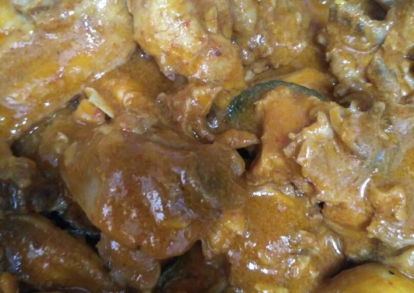 Resep Rendang ayam dan telor Anti Gagal