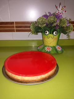 Una foto de Raspberry cheesecake