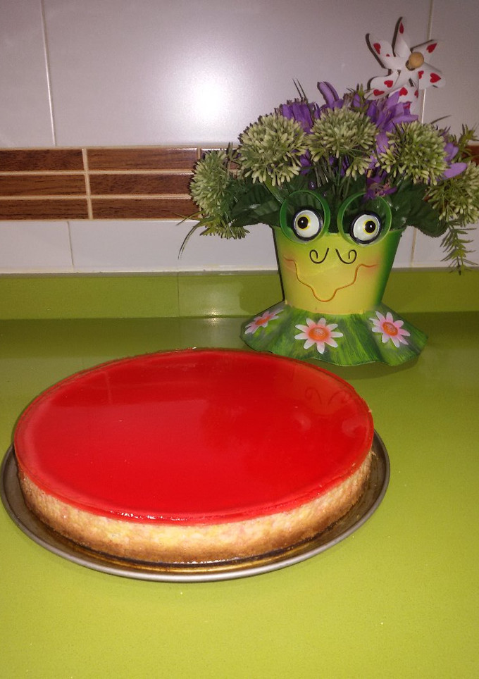 Una foto de Raspberry cheesecake