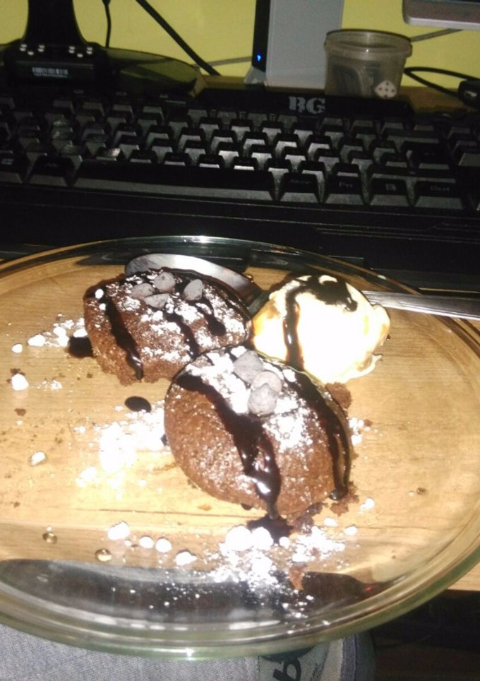 Una foto de Volcanes de chocolate