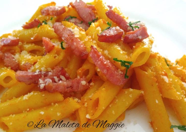 Macarrones en salsa de chili y curry