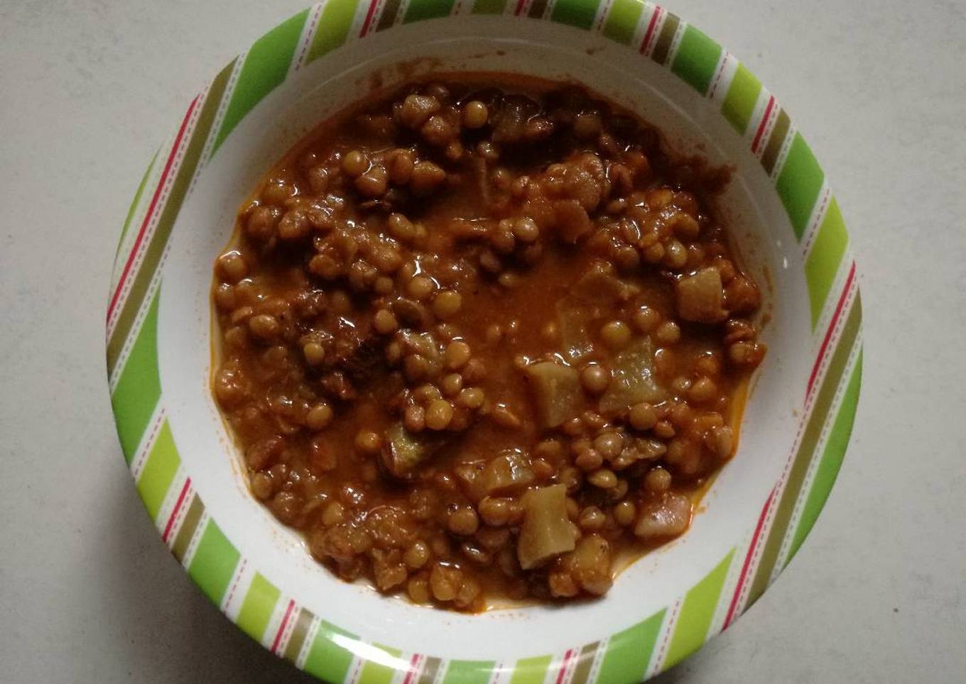 Lentejas con verduras, sanas para niños y bebés (BLW)