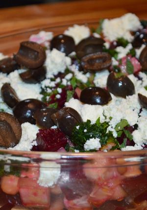 Una foto de Ensalada de Remolachas  y queso cottage
