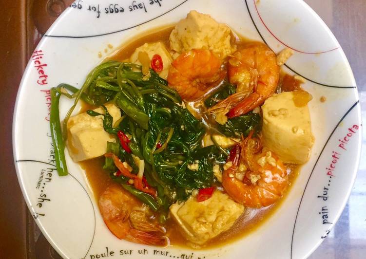 Tumis Kangkung Tahu Udang