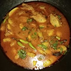 Chicken Arvi gravy A picture of Chicken Arvi gravy.