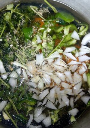 A picture of Vegetable stock.