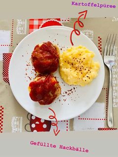 Foto resep Cheese Stuffed Meatloaf cups / Bola daging isi keju