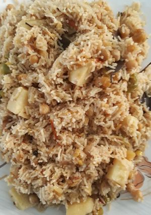 A picture of Chick peas Pulao.