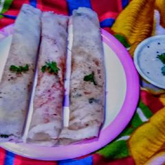A picture of Dosa(onion, tomato and egg).