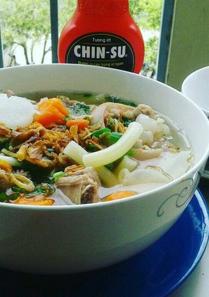 Hình của món Nui sườn.