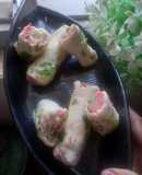Cream cheese with vegetable rolls