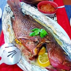 Baked Whole Mangrove Jack Fish A picture of Baked Whole Mangrove Jack Fish.