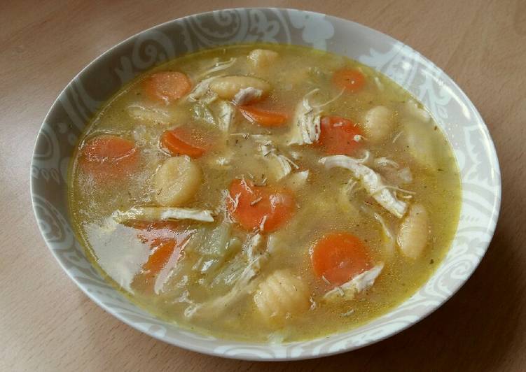 Simple Way to Prepare Super Quick Homemade Vickys Chicken &amp; Gnocchi Soup, GF DF EF SF NF