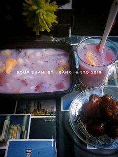 Foto resep Sop Buah Yoghurt Strawberry Kurma