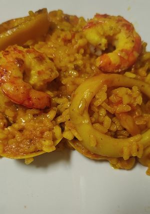 Una foto de Arroz con marisco