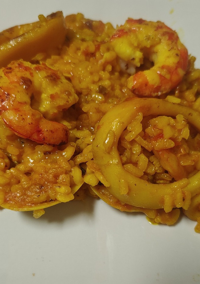 Una foto de Arroz con marisco