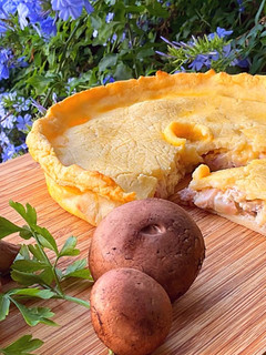 Una foto de PASTEL DE POLLO con Masa Casera (SIN GLUTEN)