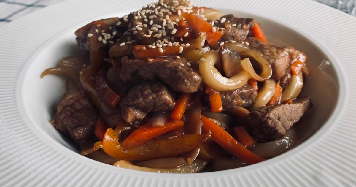 Beef Yaki Udon Recipe By Erica Cookpad