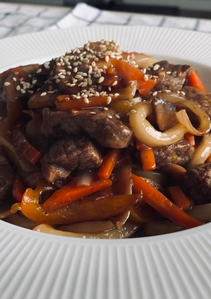 A picture of Beef Yaki Udon 🍻.