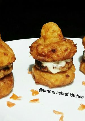 Mini potato burger ainihin hoton girkin