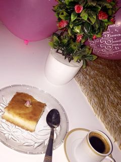 صورة لوصفة بسبوسة محشية بالقشطة