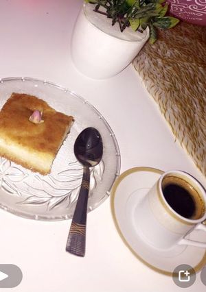 صورة لوصفة بسبوسة محشية بالقشطة