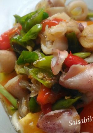 Foto resep Tumis cumi asin pete rawit