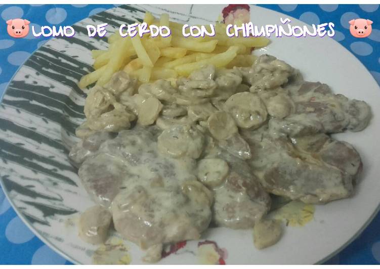 🐷Lomo de cerdo con champiñones