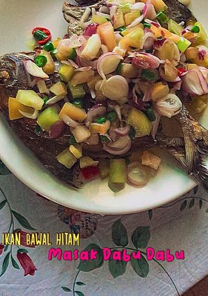 Gambar Ikan Bawal Hitam Masak Dabu Dabu 🐟🍅