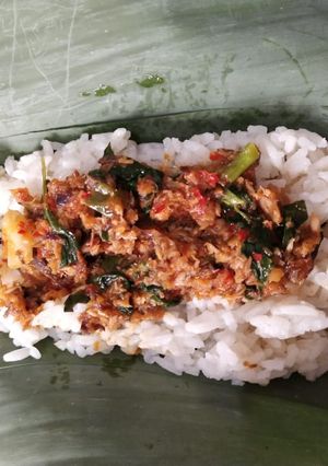 Foto resep Nasi Bakar Tongkol Kemangi Pedas