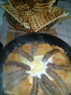 صورة لوصفة طاجين المرقاز والبطاطا