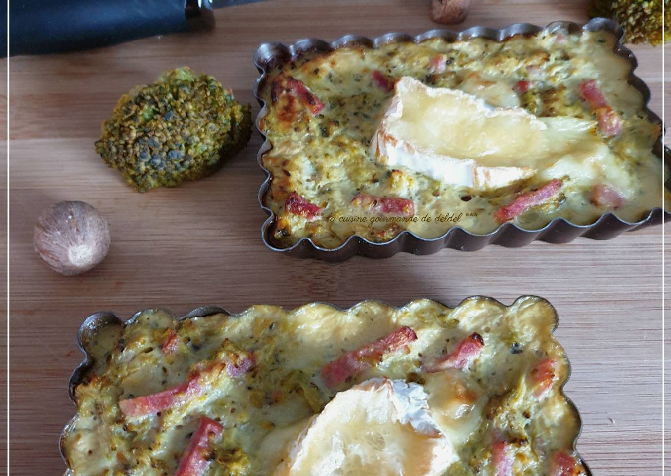 Quiche sans pâte aux brocolis<br /><br />et camembert,allégée