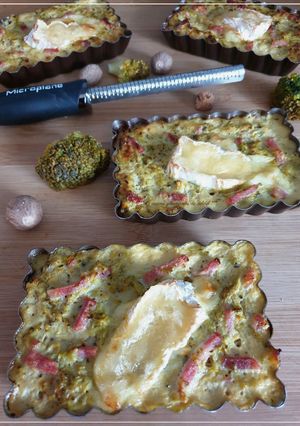 Une photo de Quiche sans pâte aux brocoliset camembert,allégée