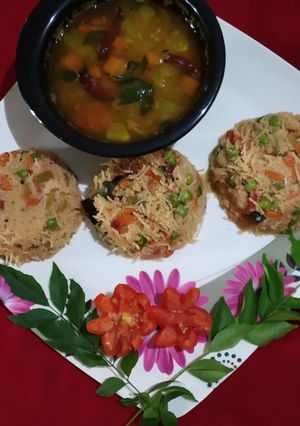 A picture of Veg Daliya Upma.