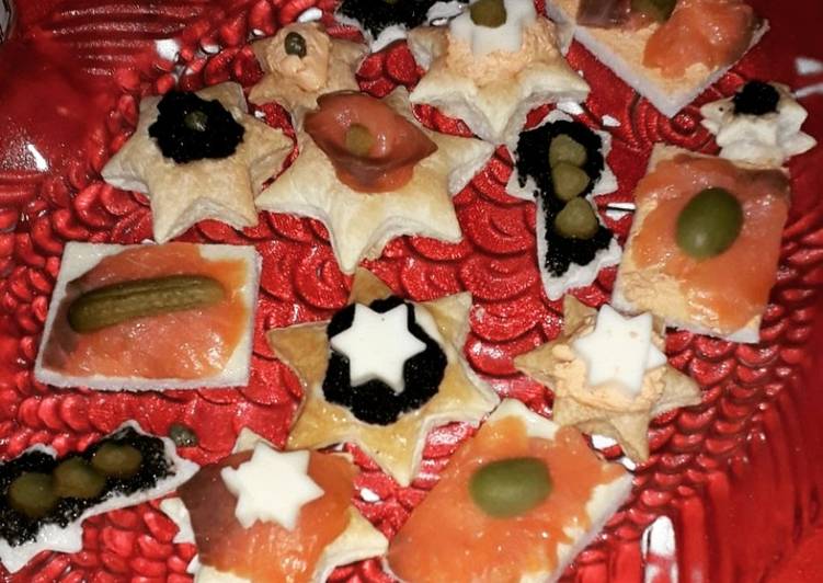 Tartine e stelline di Natale