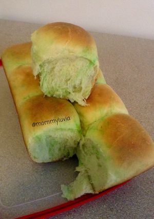 Foto resep Roti pandan isi coklat kacang