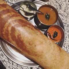 A picture of Mysore masala dosa.
