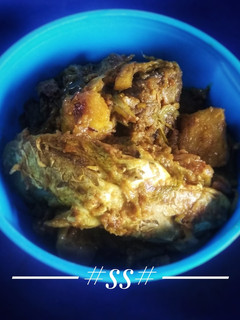 A picture of Cabbage sabji with Rohu fish #Cookpad.