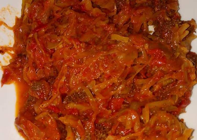 Recipe of Favorite Wet fried Beef with Cabbage