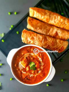 A picture of Matar Paneer Restaurant Style.