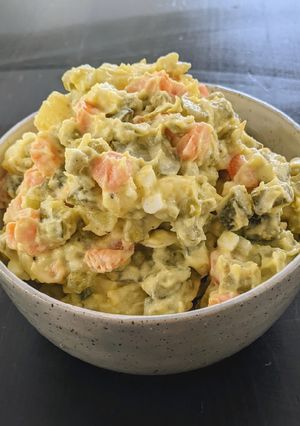 A picture of Russian salad.