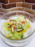 Ensalada con Caigua Chilena, mix de Pimientos y Hongos !