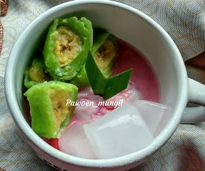 Resep Terbaru 43. Es pisang ijo Praktis Enak