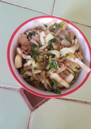 Una foto de Salteado exprés cebollín y bonk choy