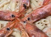 Una foto de caldo de gamba