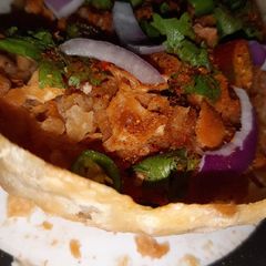 A picture of Katori chaat.