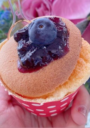 Foto resep Hokkaido chiffon blueberry cup cake